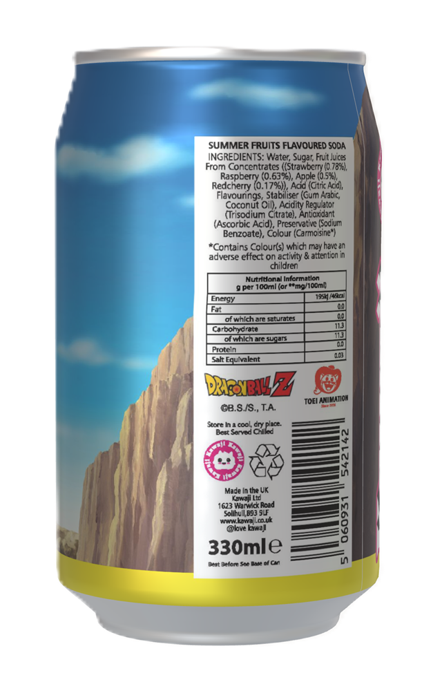 Dragon Ball Z Trunks' Time Portal Punch - Summer Fruits Flavour Soda