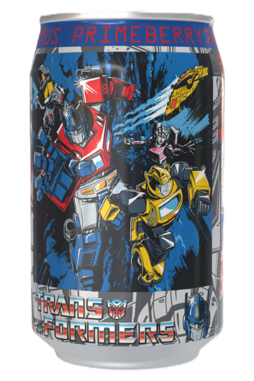 Transformers Optimus Primeberry - Strawberry Flavour Soda Can 330ml Standard