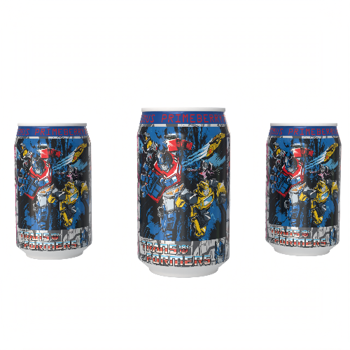 Transformers Optimus Primeberry - Strawberry Flavour Soda Can 330ml Standard