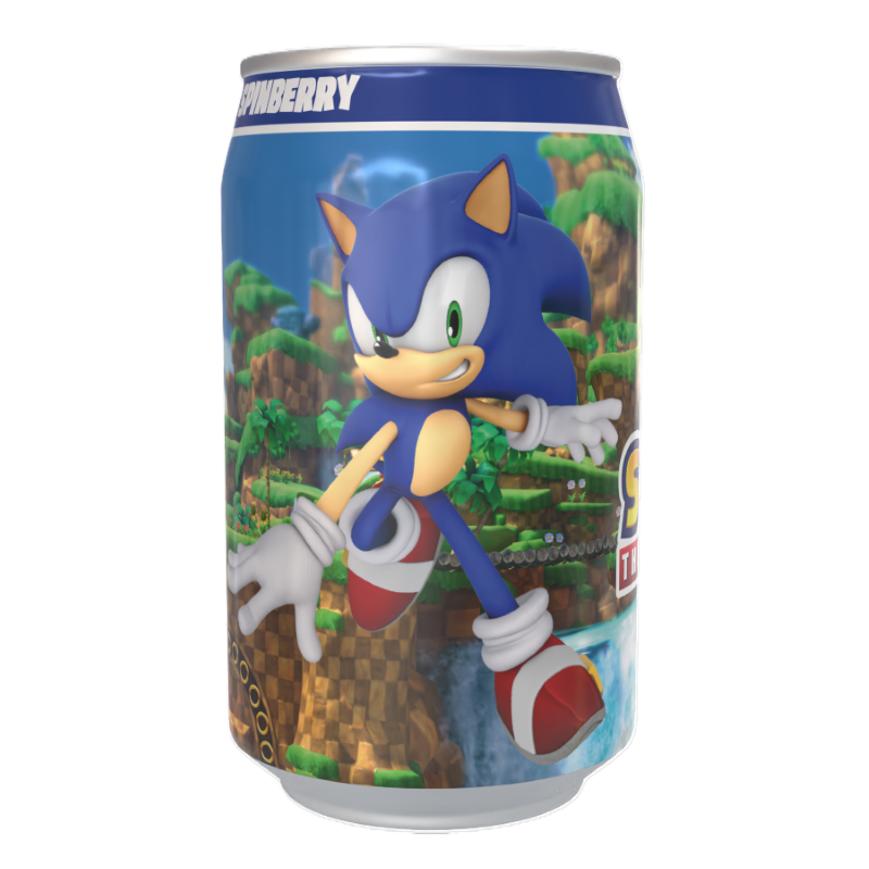 Sonic the Hedgehog Spinberry - Blueberry Flavour Soda Can 330ml Standard