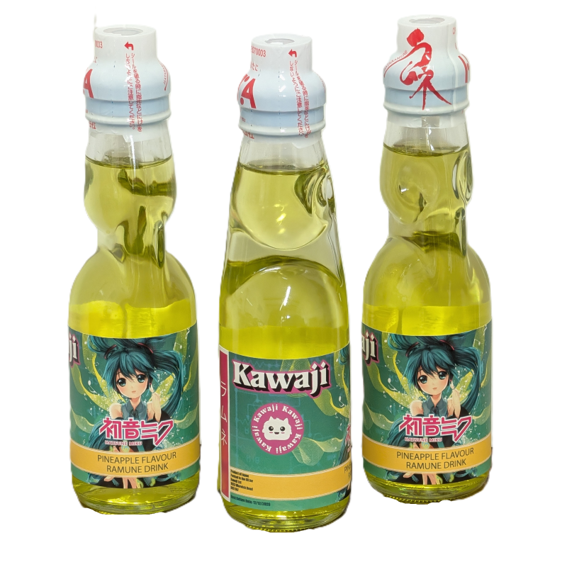 Hatsune Miku Pineapple Flavour Ramune Soda 200ml