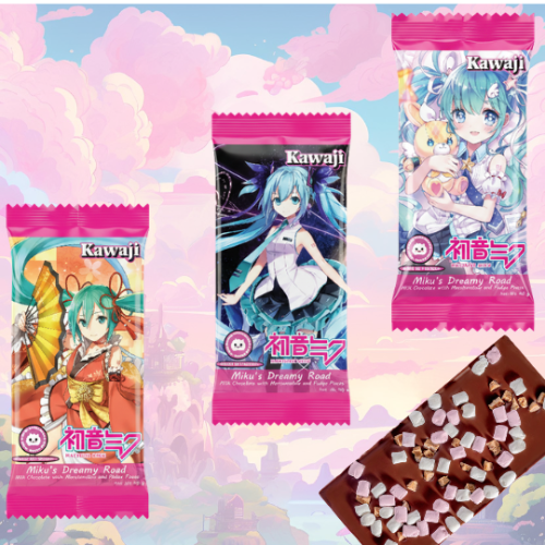 Miku’s Dreamy Road – Milk Chocolate with Fudge & Marshmallow Pieces 40g Bar