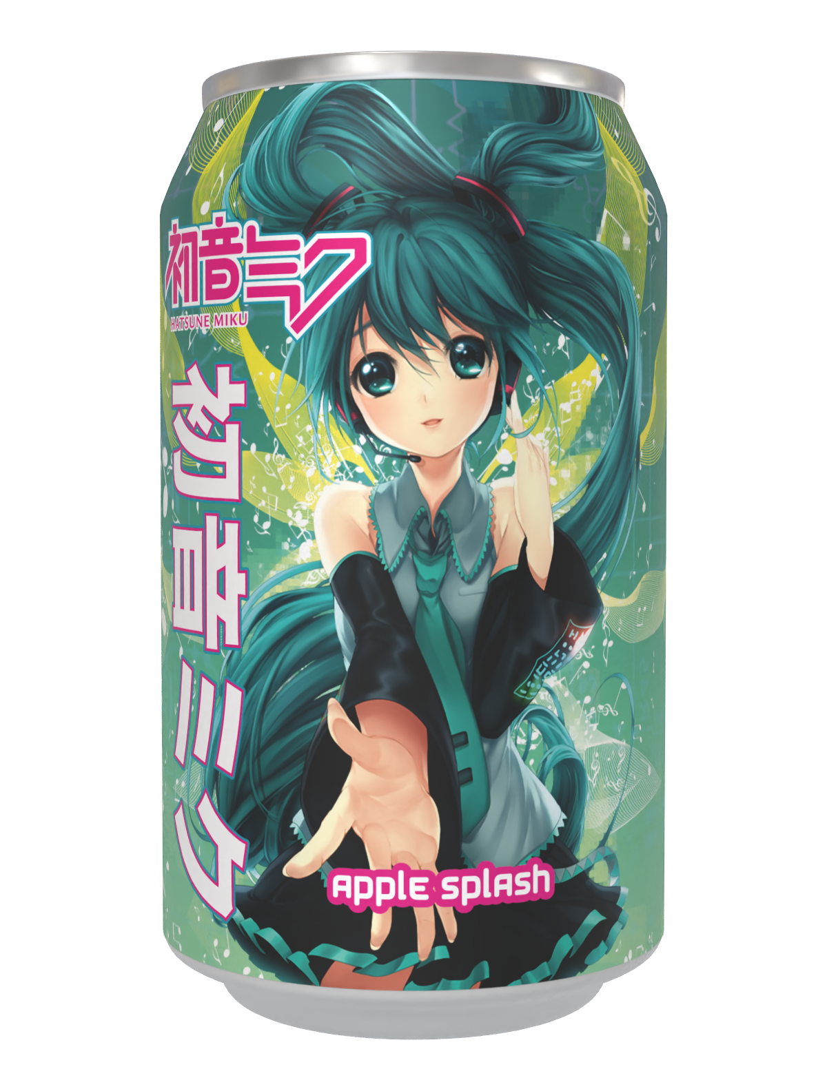 Limited Edition Hatsune Miku Apple Splash  Soda Can 330ml