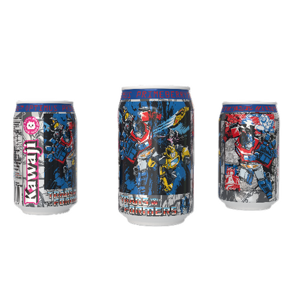 Kawaji Soda: The Hero Squad Collector's Pack- Optimus Prime, Sonic the Hedgehog and Goku 3 Can Soda Gift Set