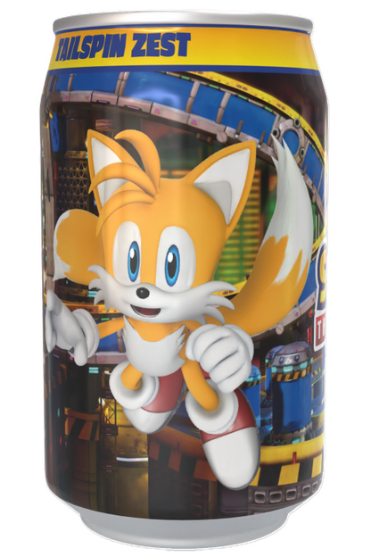 Sonic the Hedgehog Tailspin Zest - Orange  Flavour Soda Can 330ml Standard