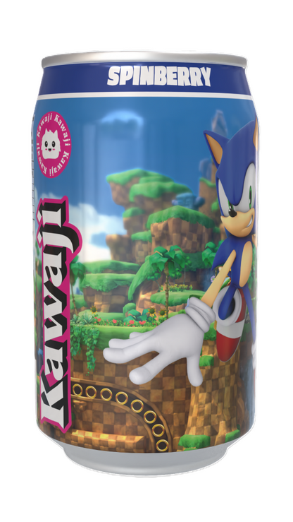 Sonic the Hedgehog Spinberry - Blueberry Flavour Soda Can 330ml Standard