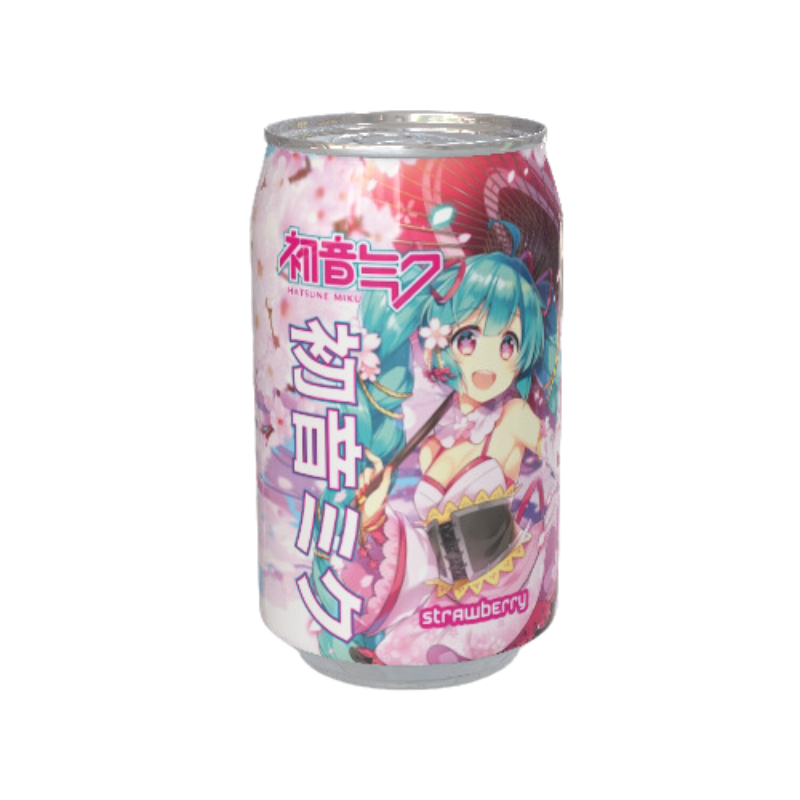 Hatsune Miku Strawberry Flavour Soda Can 330ml